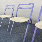Set of 4 vintage Italian folding chairs by Giorgio Cattelan for Cidue, 1970s