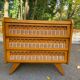 Scandinavian chest of drawers in oak and rattan from the 1960s