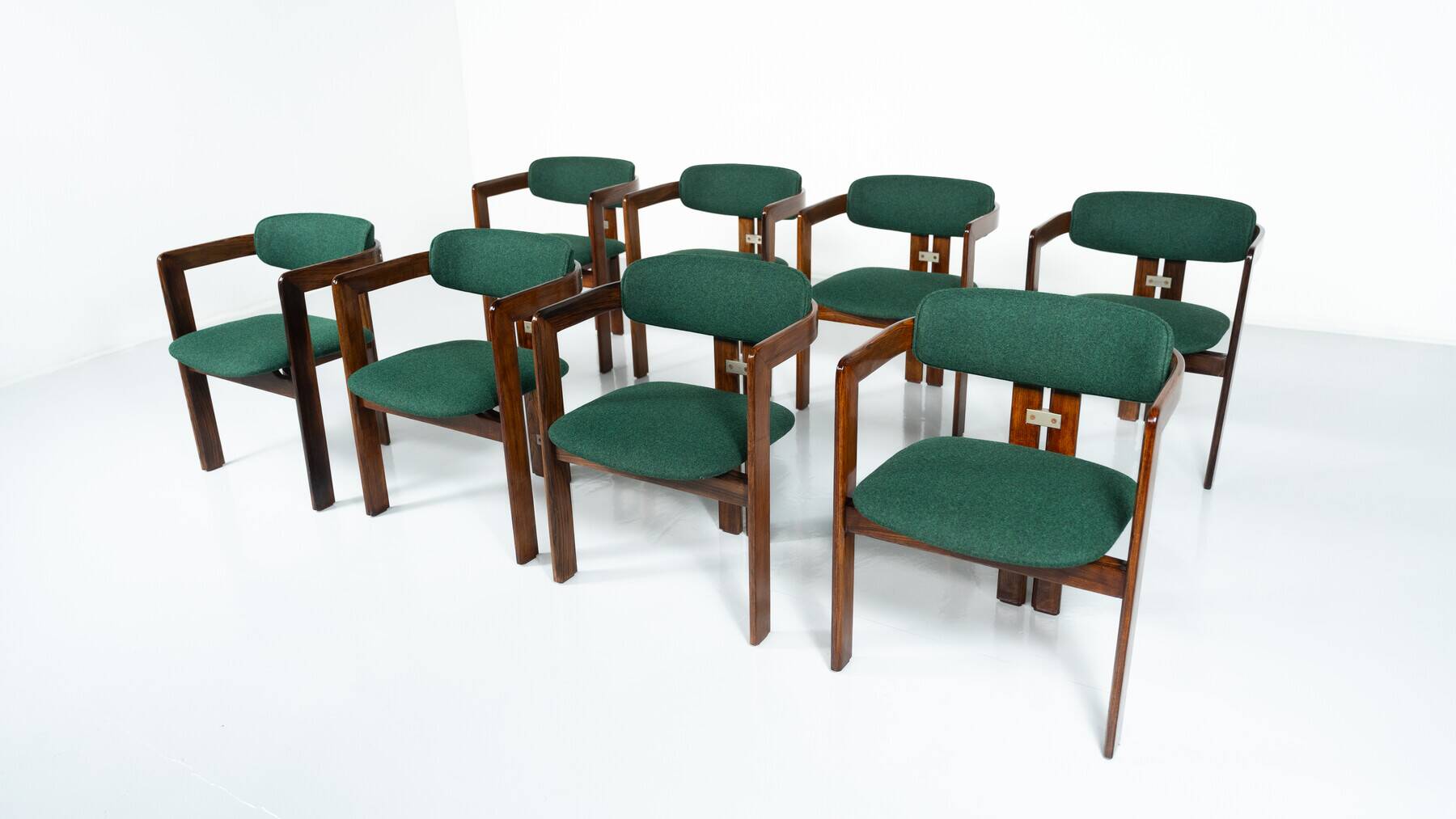 Lot de 8 chaises Pamplona par Augusto Savini pour Pozzi, Italie, années 1960