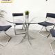 Table vintage verre et chrome 1970