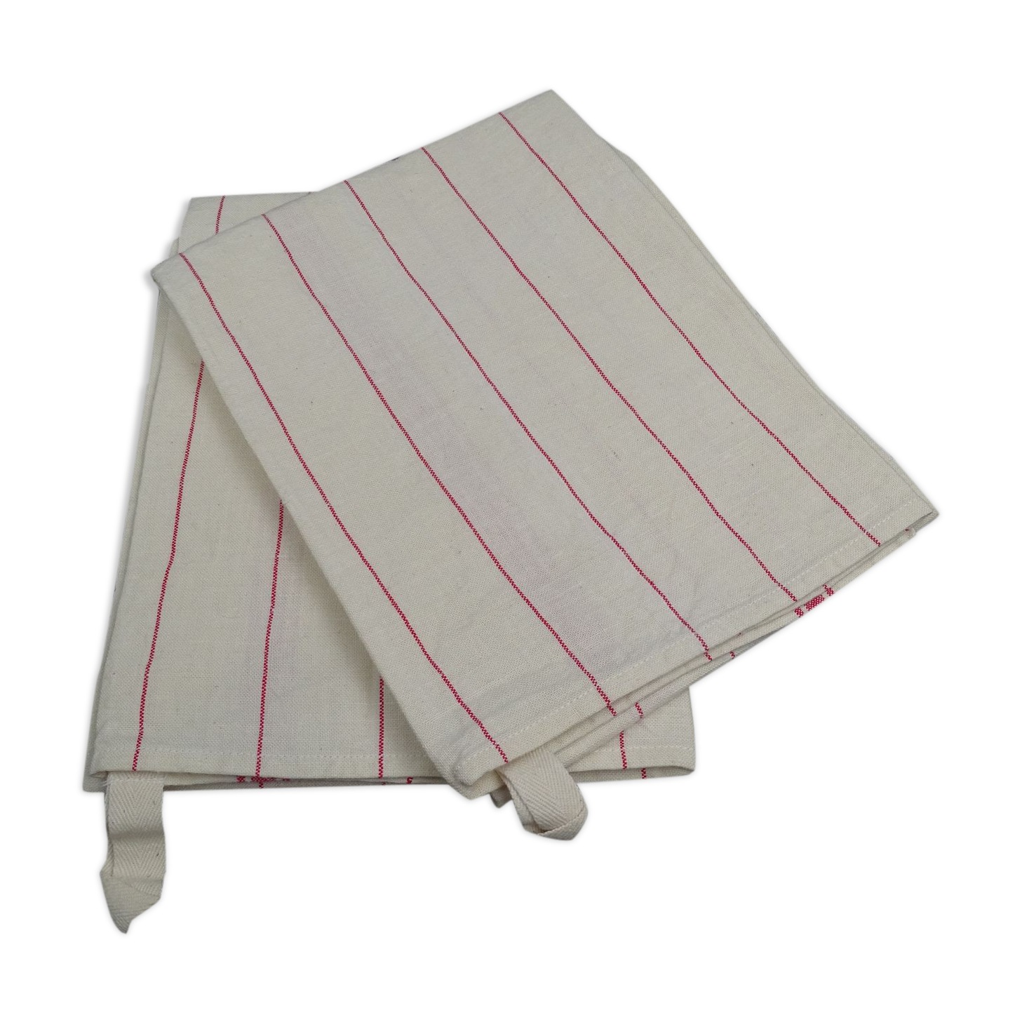 Lot of two old linen towels - Bragard Etiquette in Epinal - circa 1920-1930