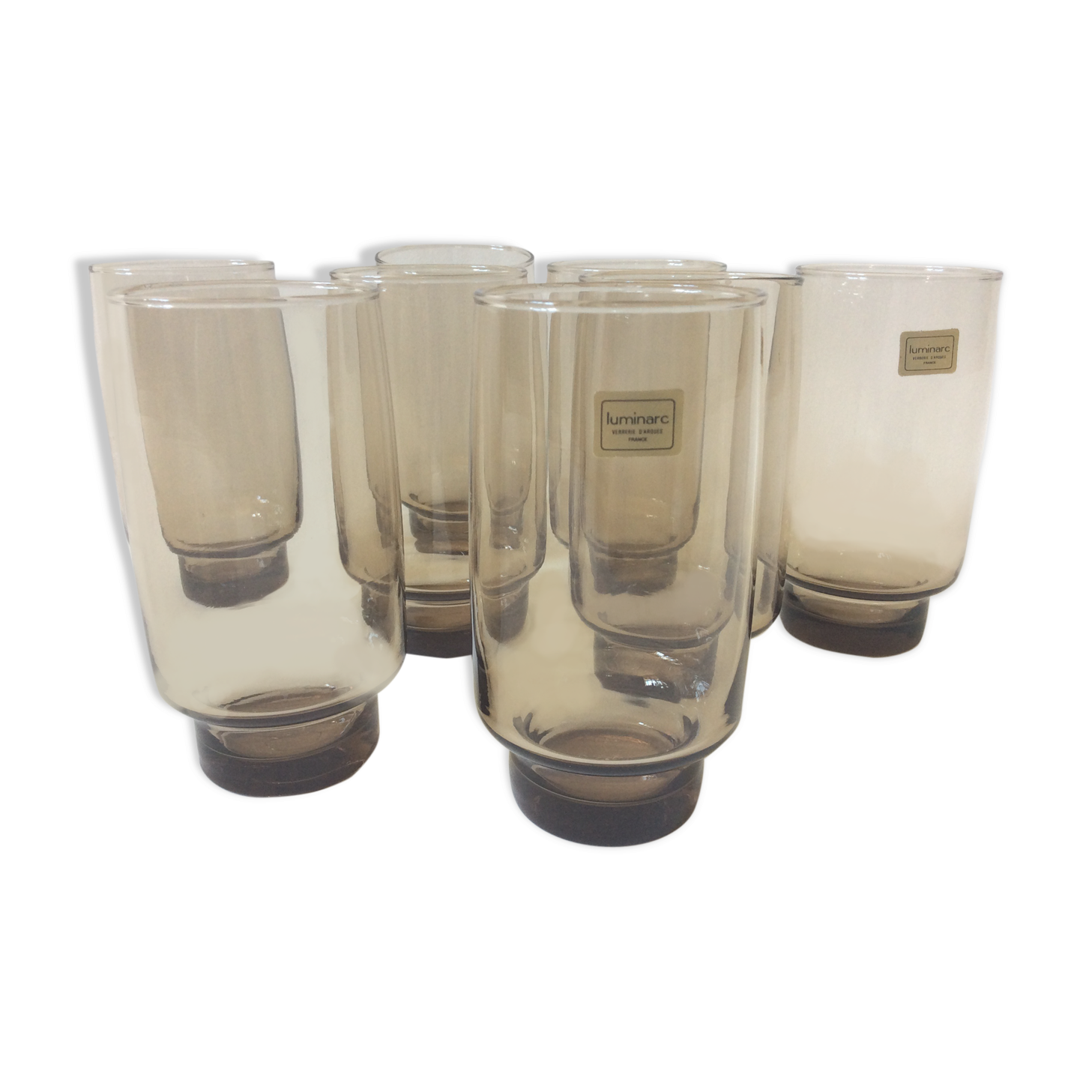 8 Luminarc smoked glasses