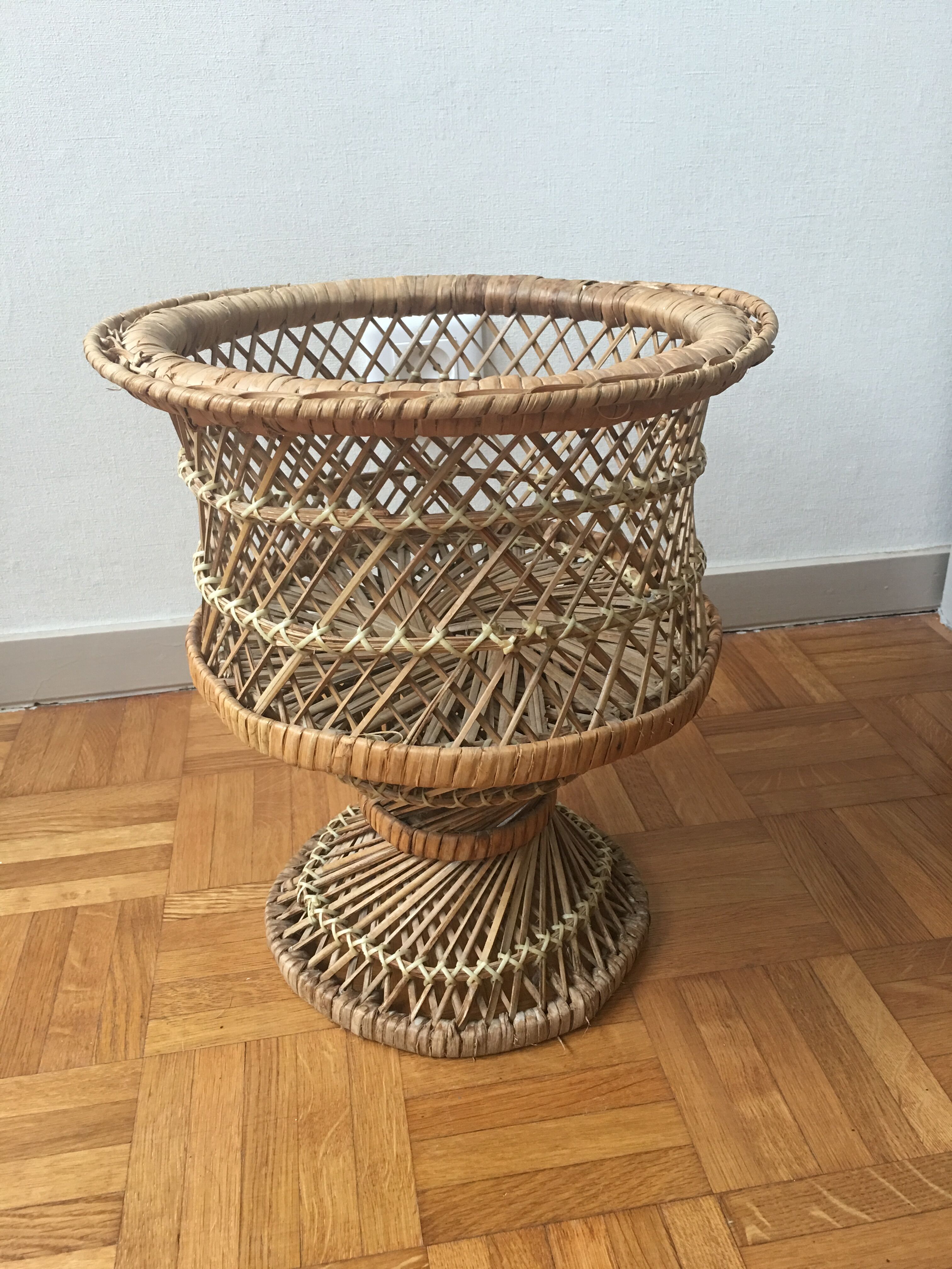 Door vintage wicker plants