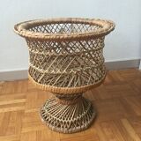 Door vintage wicker plants