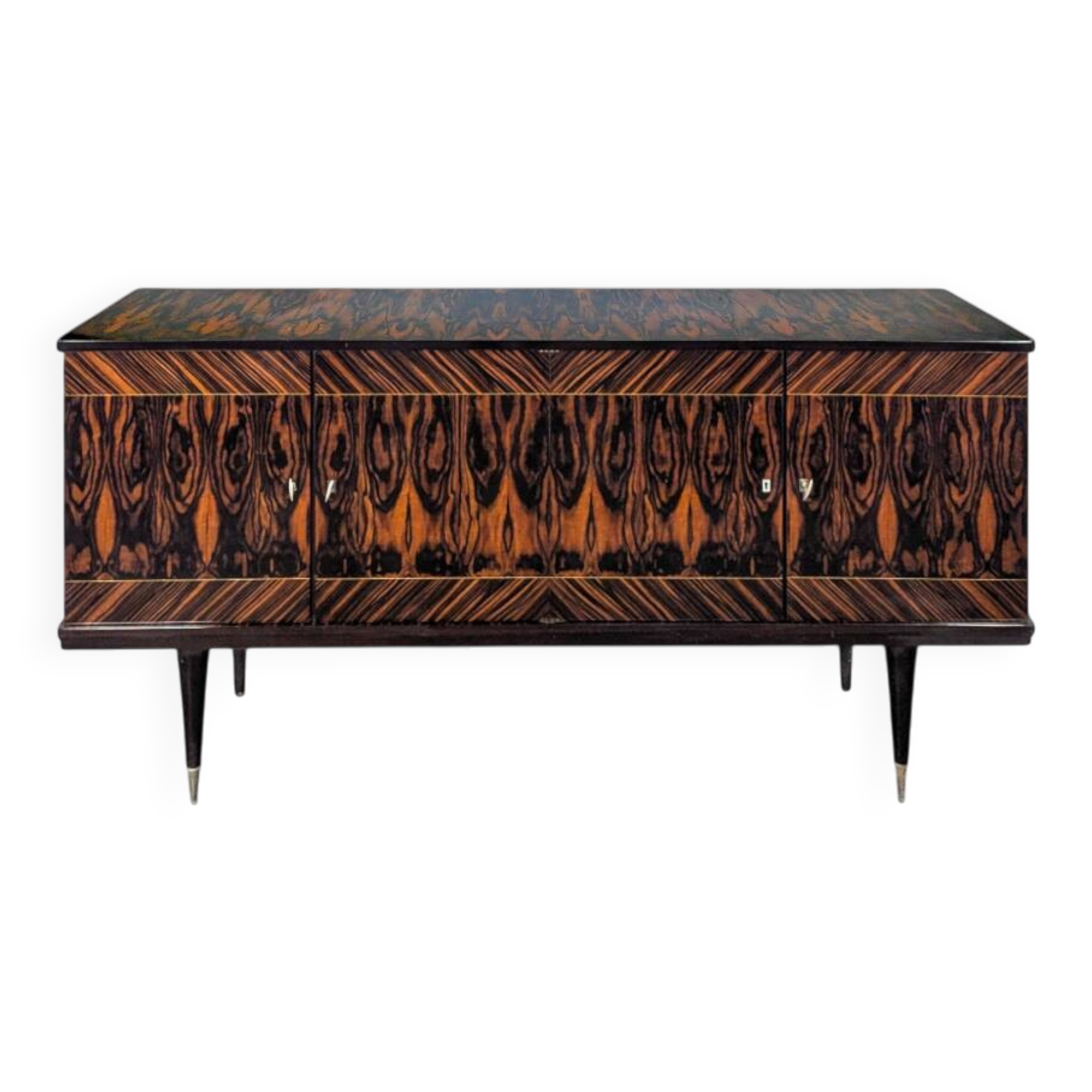 Art Deco enfilade in Macassar ebony from the 1960s.