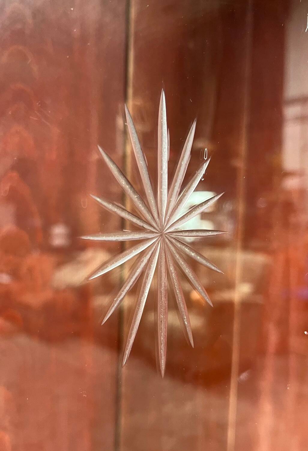 Vintage display cabinet, bookcase with glass doors