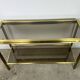 Brushed brass console 1970 by guy lefevre for la maison jansen