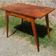 bureau table bois mssif avec tiroirs pieds compas