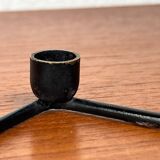 Mid-century Danish minimalist metal candlestick from the 1960s.