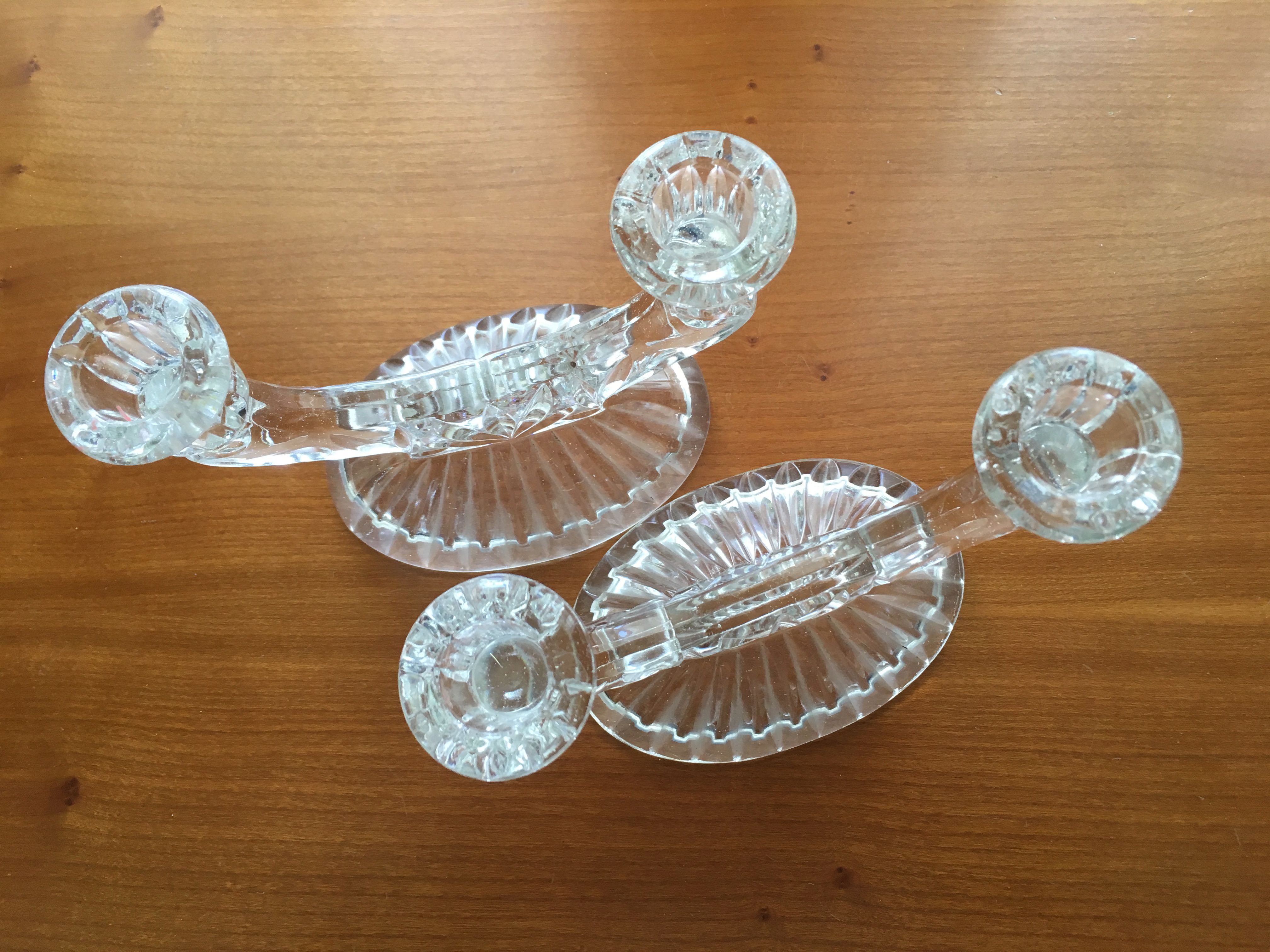 Pair of art deco candle holders