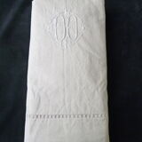 Old sheet in mestizo bis monogrammed DD with days