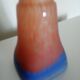 MULLER FRERES LUNEVILLE - TULIP GLASS speckled orange-blue - square base