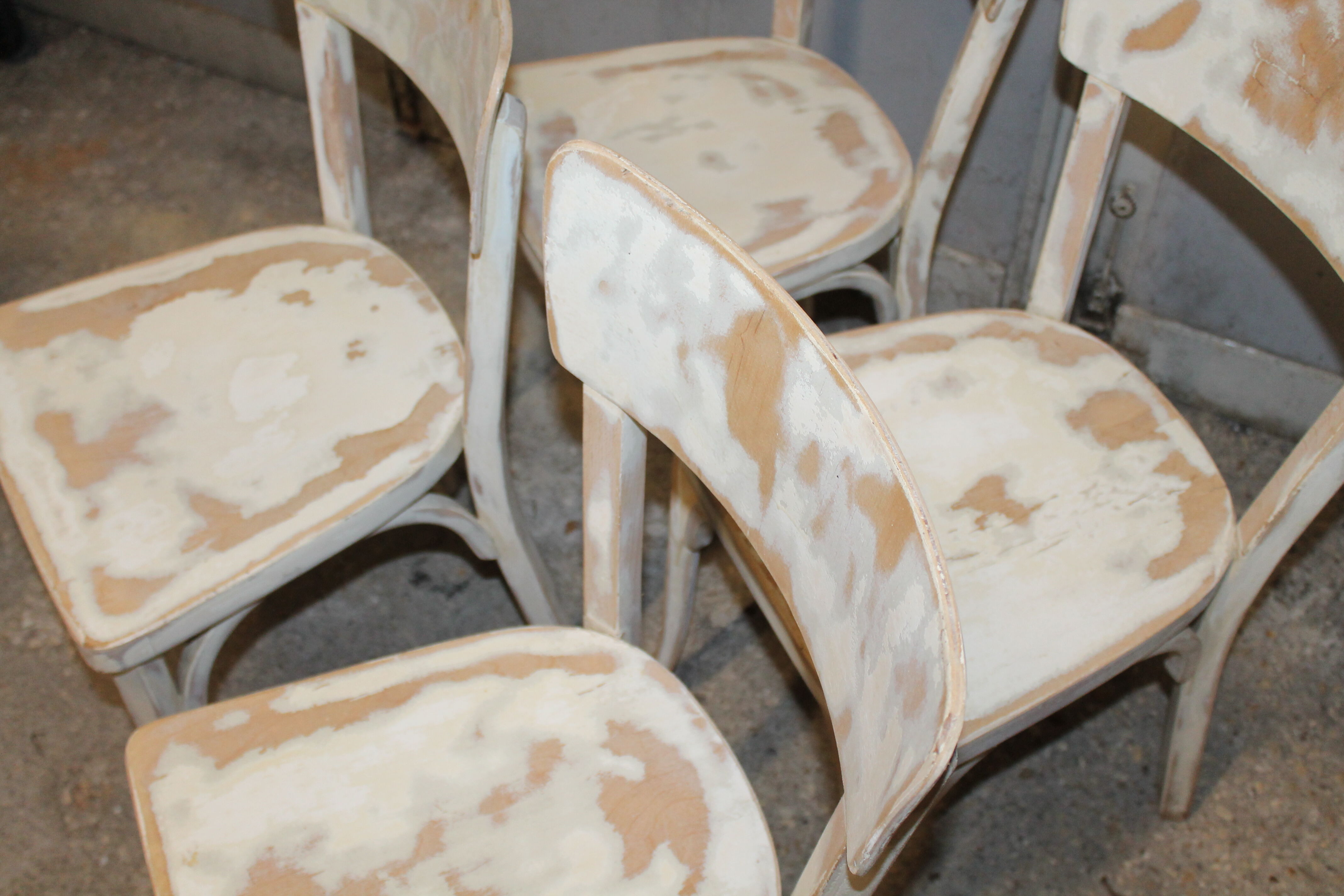 Lot of four bistro chairs