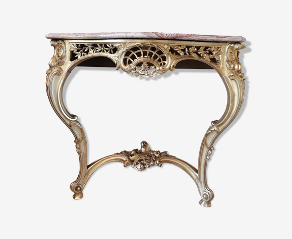 Console bois doré xix style louis xvi
