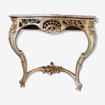 Console gilded wood xix style louis xvi