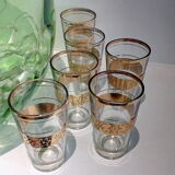 Set of 6 gold aperitif tea glasses - granita