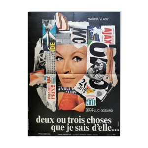 Affiche originale 1967 deux ou