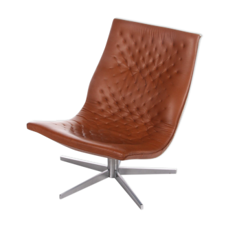 Lounge chair De Sede Model DS-51 cognac color and made of leather  1970 Switzerland