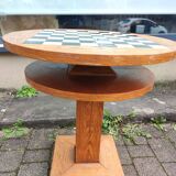 Table D'échecs Ronde - Bois - Faïence - carrelage