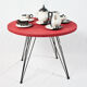 Table basse rouge année 50