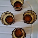 Verres à jus de fruits en verre ambré