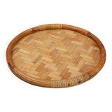 Mid-century bamboo serving tray, France 1960s