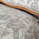 Louis XV style convertible sofa toile de Jouy Chinoiseries
