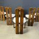 Set of 6 brutalist dining chairs, 1960s