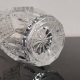 Lorraine cast crystal cylindrical vase with flared neck
