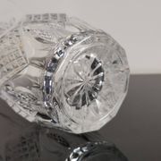 Vase cylindrique à col évasé en cristal moulé Lorraine