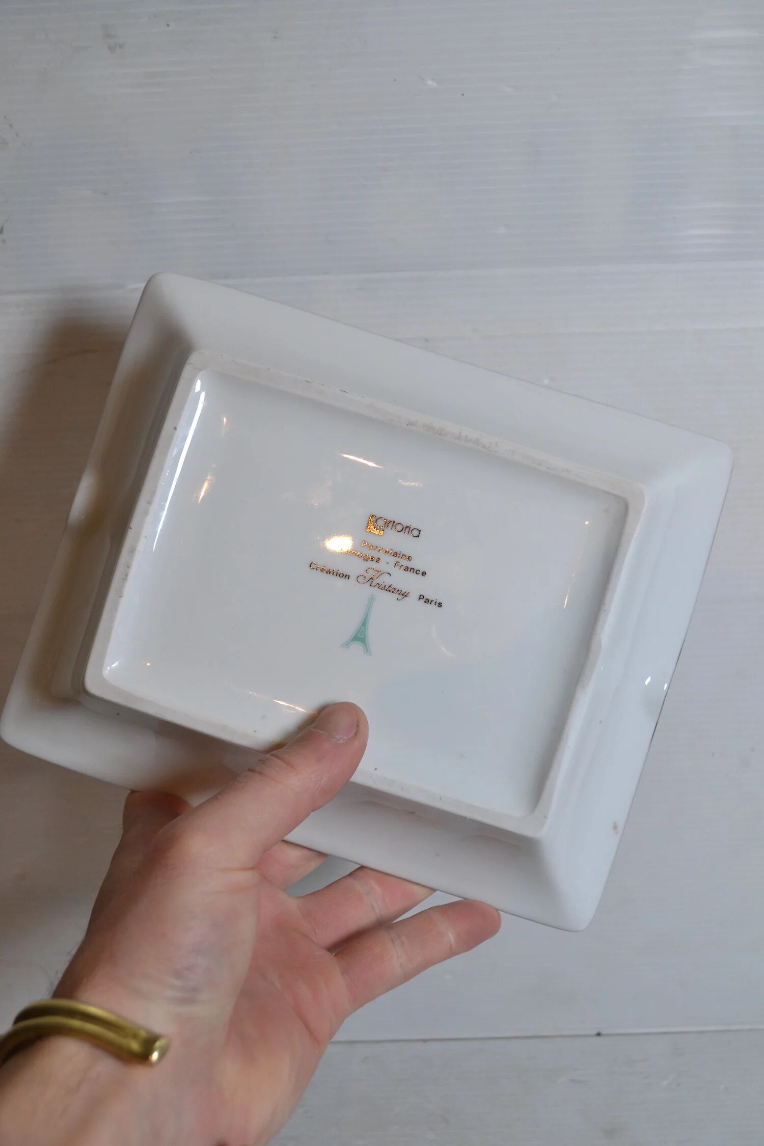 Limoges porcelain ashtray