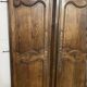 Pair of antique wardrobe doors and crosspiece