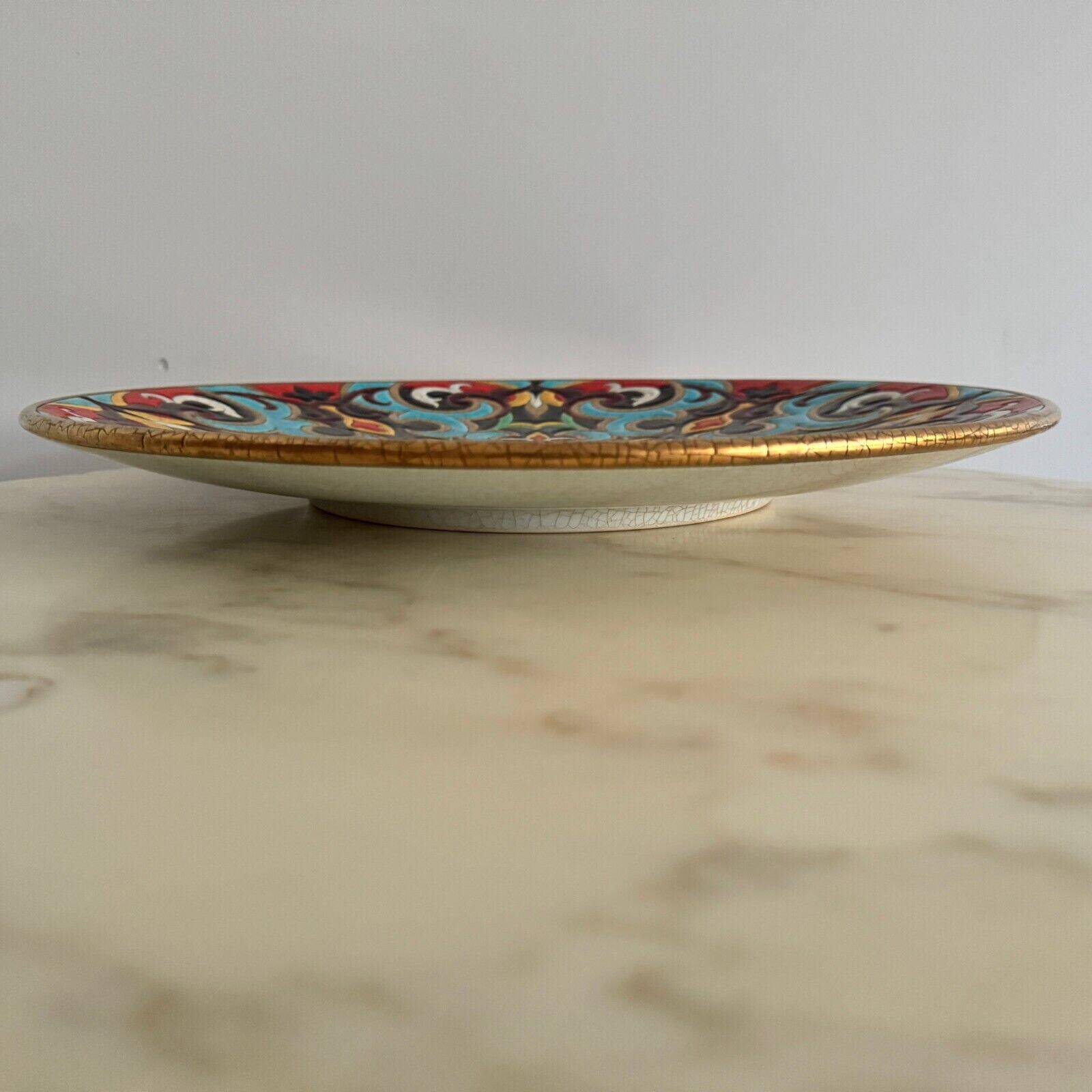 Longwy enamel dish Arabesques creation by P. Mignon