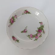Footed Cup Servant in Limoges Porcelain Floral Decoration Gold Gilding