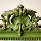 Large Haussmannian mirror of green patinated fireplace tops of nineteenth period 106x154cm