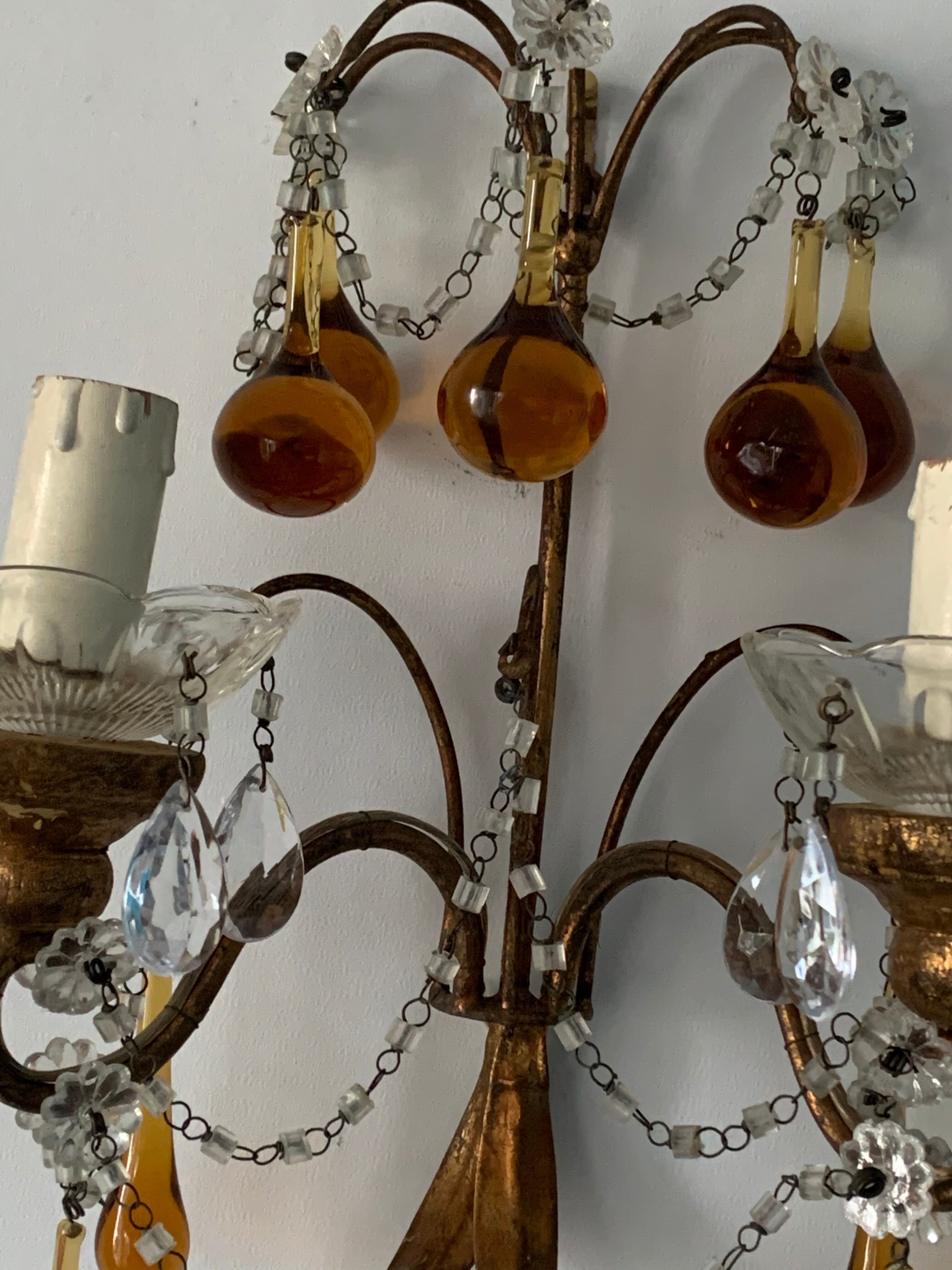 Pair of murano stamps and 1950 crystals