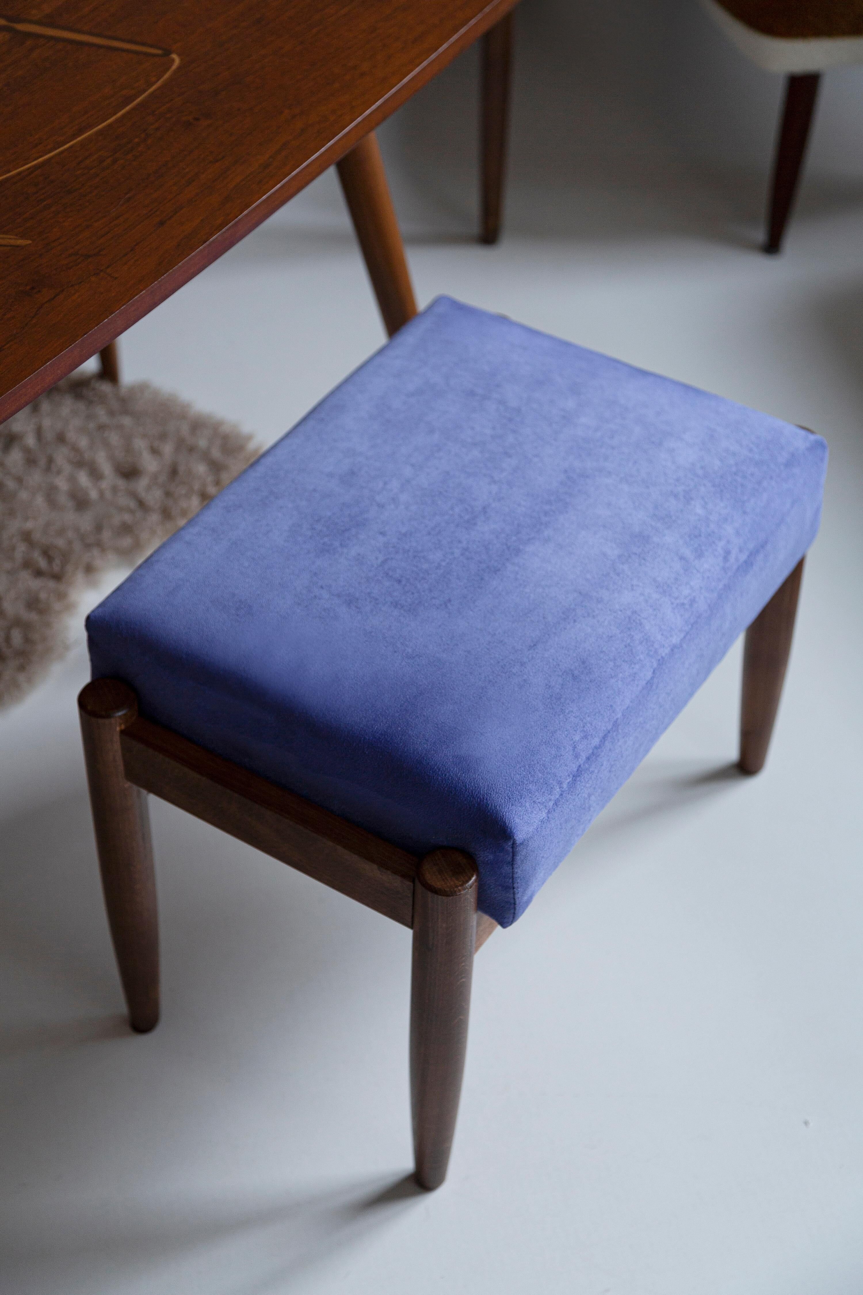 Pair of vintage purple stools from the mid-century, Edmund Homa, 1960s.