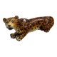 Italian handpainted leopard in ceramic, 1950s