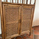 Vintage rattan shelving unit