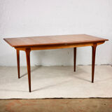 Scandinavian-style extendable teak table