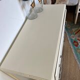 Vintage chest of drawers restored in white painted wood