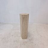 Italian Travertine Side Table or Pedestal, 1980's