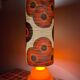 Supertone table lamp - orange opaline and vintage fabric