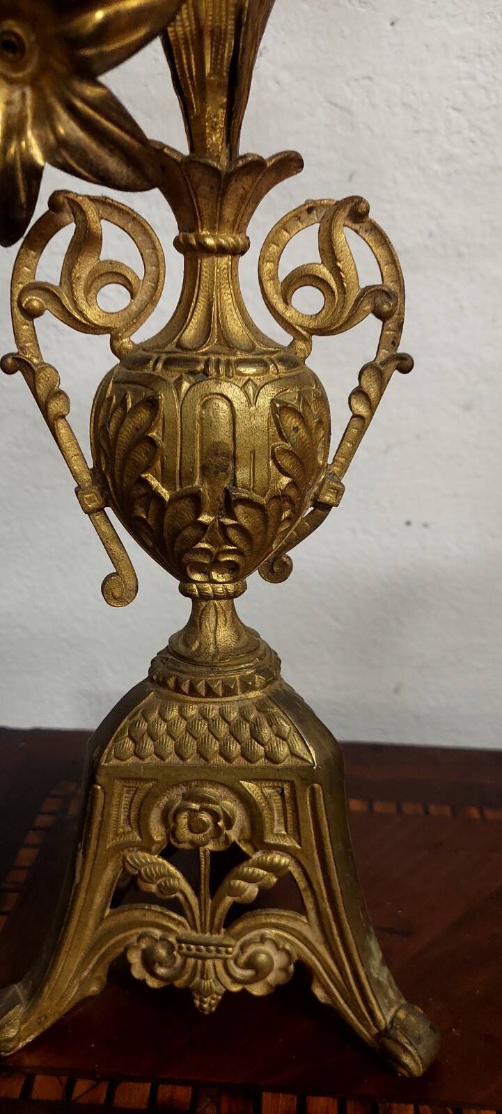 Gilded bronze candelabra, France, late 19th century
