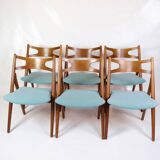 Set Of 6 Dining Chairs Model CH29P By Hans J. Wegner Made By Carl Hansen & Søn From 1950s