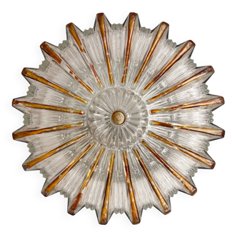 Herda glass wall lamp or ceiling lamp, 1970’s