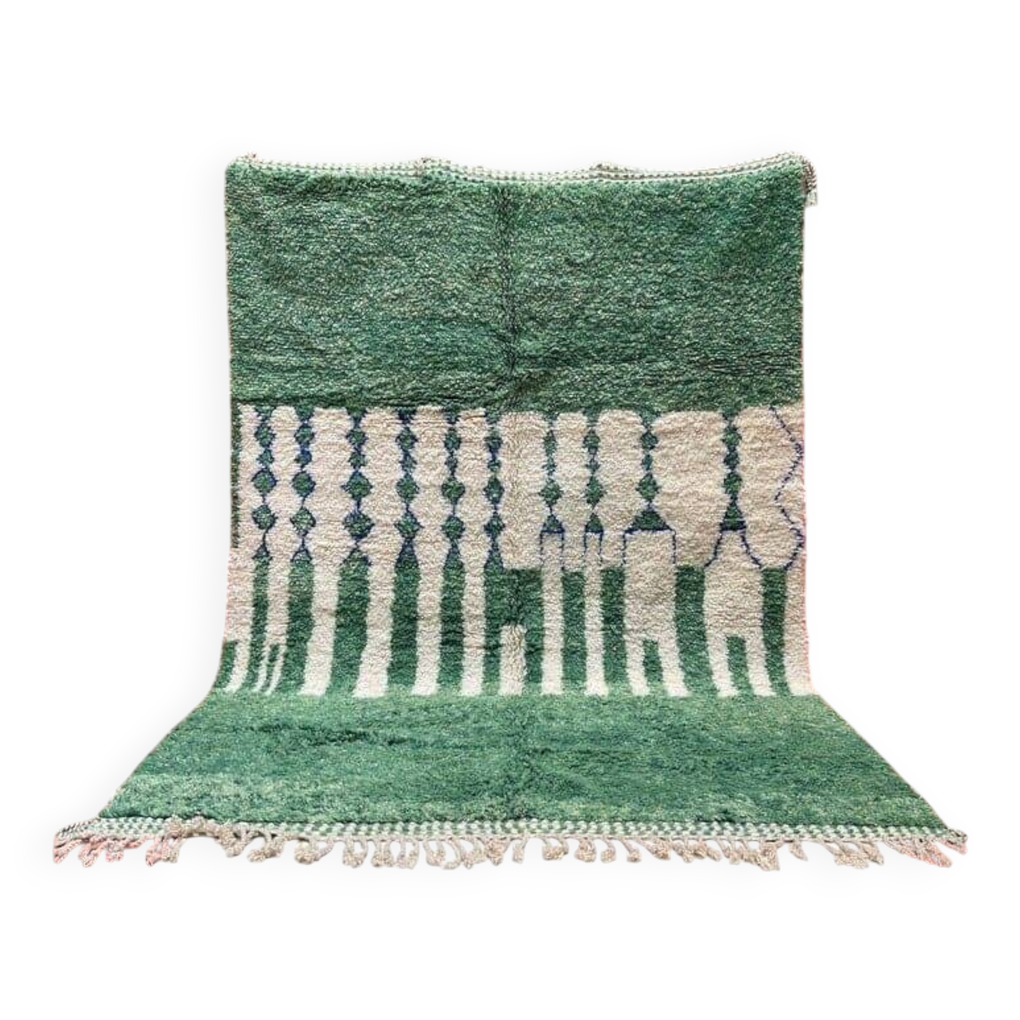 Handmade pure wool rug, size 150 x 250 cm.