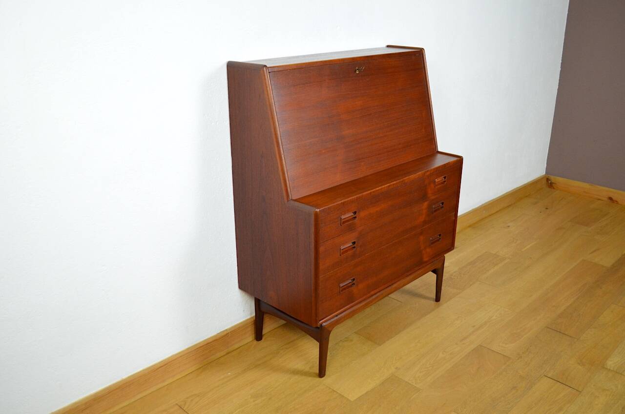 Danish Teak Secretary By Arne Hovmand-Olsen Mogens Kold Edition 1960