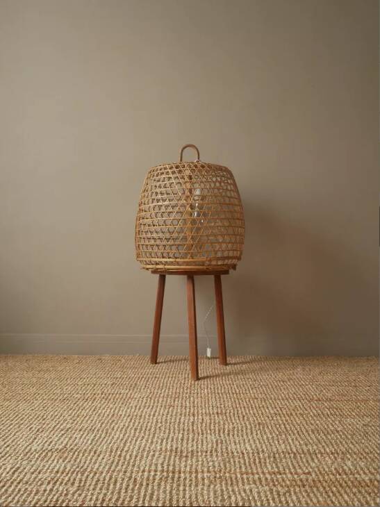 Vintage handmade Scandinavian bohemian country rooster cage lamp