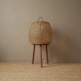 Vintage handmade Scandinavian bohemian country rooster cage lamp